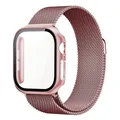 Bracelet et étui métal pour Apple Watch 38 à 49 mm – Couleur du bracelet Pink