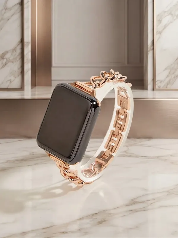 Bracelet fin acier inoxydable pour Apple Watch 40 à 45 mm
