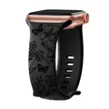 Bracelet floral pour Apple Watch 38 à 49 mm – Couleur du bracelet Black 3