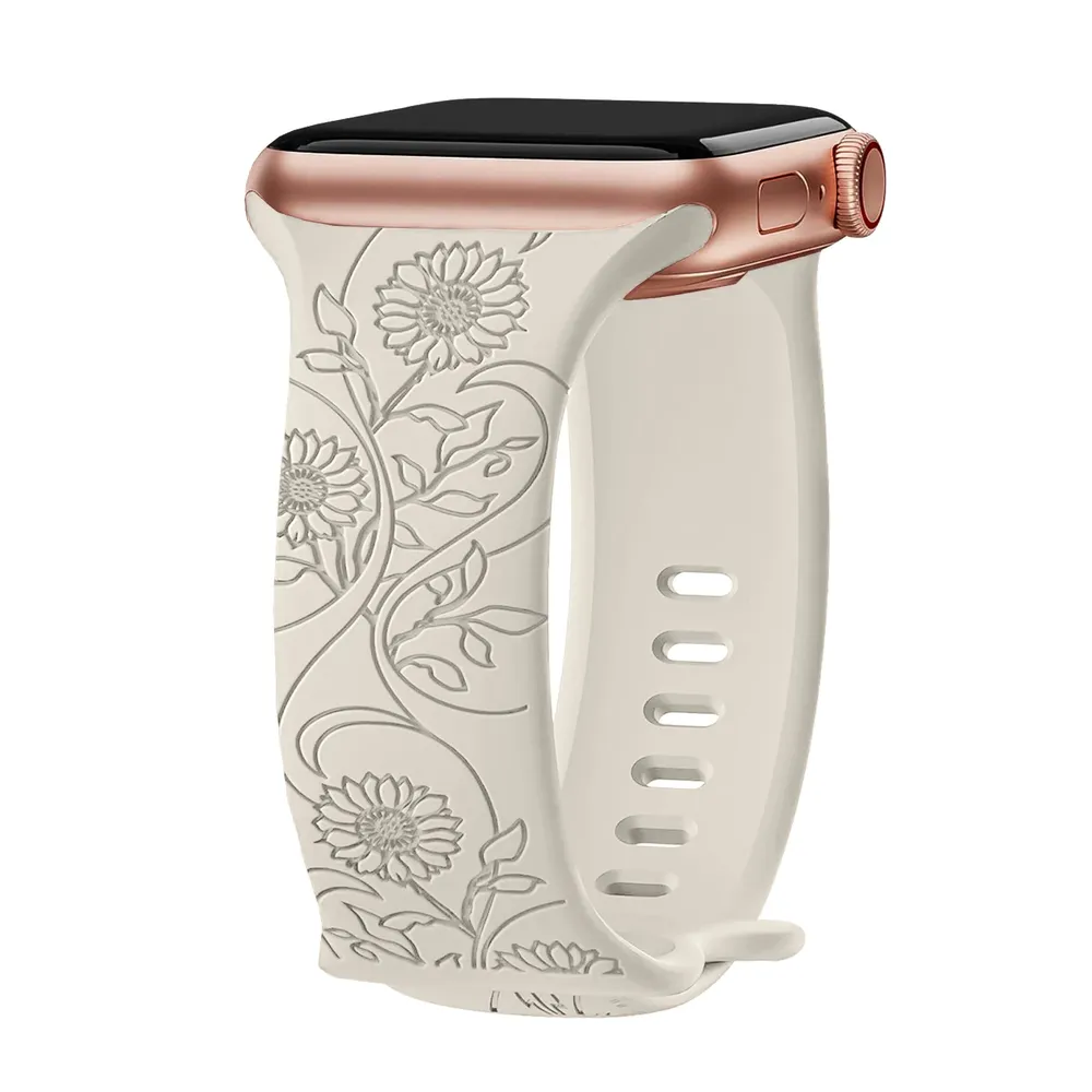 Bracelet floral pour Apple Watch 38 à 49 mm