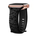 Bracelet floral pour Apple Watch 38 à 49 mm – Couleur du bracelet Morning Glory Black