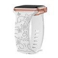 Bracelet floral pour Apple Watch 38 à 49 mm – Couleur du bracelet Morning Glory White
