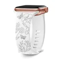 Bracelet floral pour Apple Watch 38 à 49 mm – Couleur du bracelet White 3