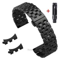 Bracelet inox 12 à 22 mm boucle papillon – Couleur du bracelet Black