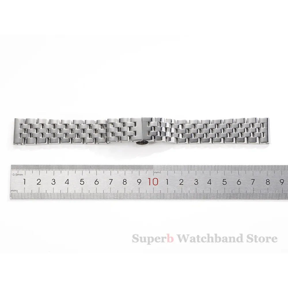 Bracelet inox 12 à 22 mm boucle papillon