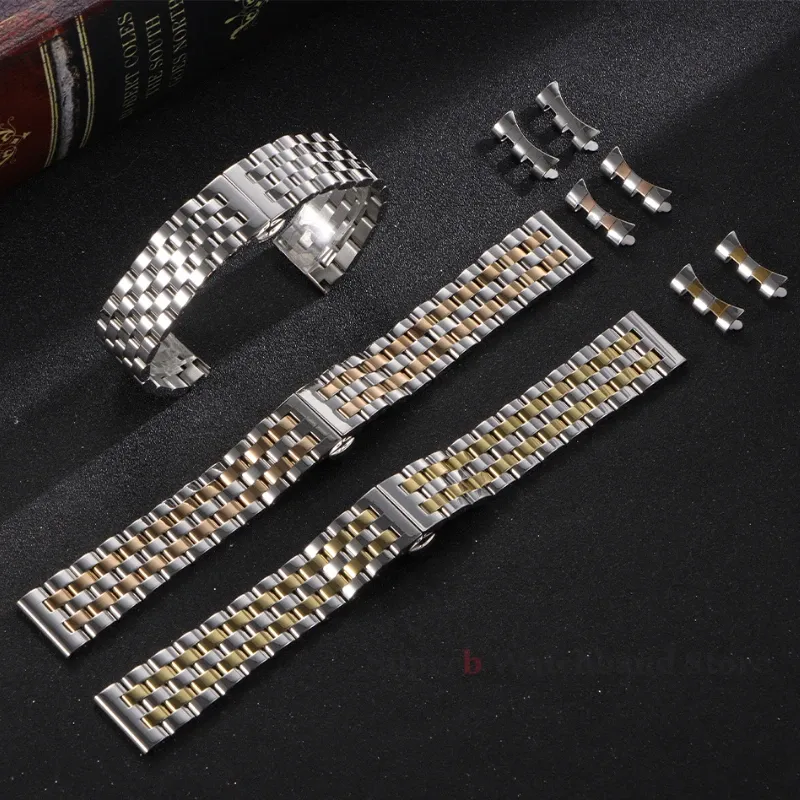 Bracelet inox 12 à 22 mm boucle papillon