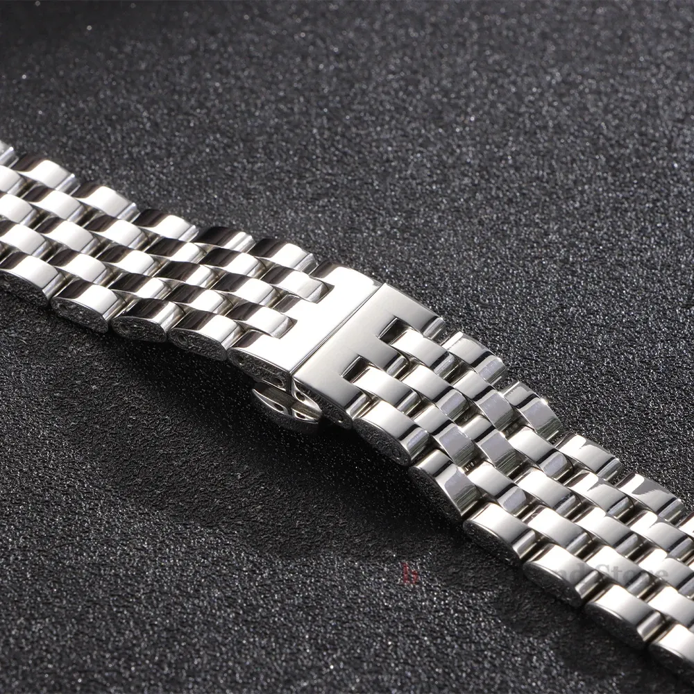 Bracelet inox 12 à 22 mm boucle papillon