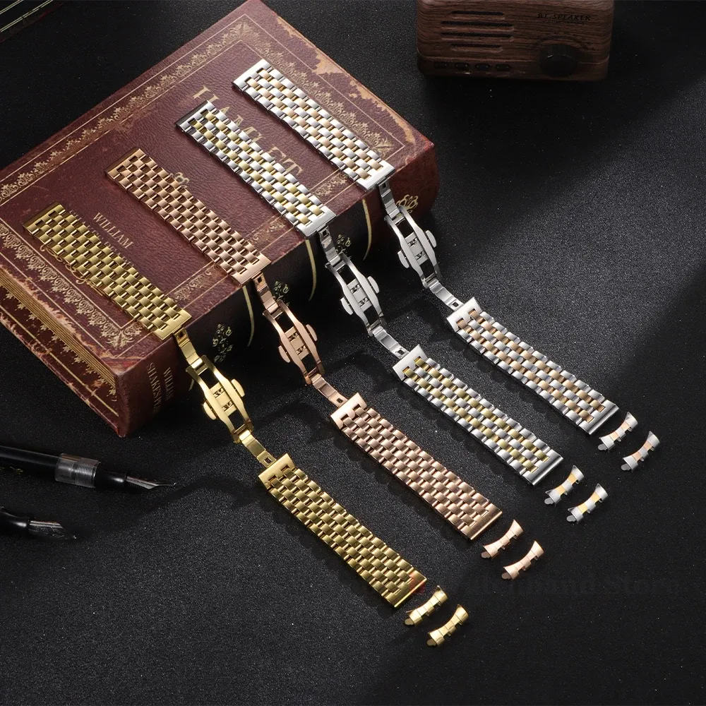 Bracelet inox 12 à 22 mm boucle papillon