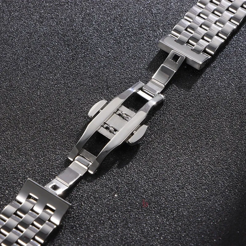 Bracelet inox 12 à 22 mm boucle papillon