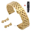 Bracelet inox 12 à 22 mm boucle papillon – Couleur du bracelet Gold