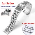 Bracelet inox 18 à 24 mm jubilé extrémité incurvée – 1