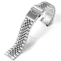 Bracelet inox 18 à 24 mm jubilé extrémité incurvée – Couleur du bracelet Flat End