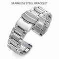 Bracelet inox 18 à 24 mm luxe argent et noir – 1