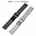 Bracelet inox 18 à 24 mm luxe argent et noir – 2