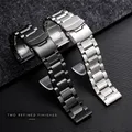 Bracelet inox 18 à 24 mm luxe argent et noir – 3