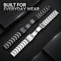 Bracelet inox 18 à 24 mm luxe argent et noir – 4