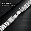 Bracelet inox 18 à 24 mm luxe argent et noir – 6