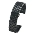 Bracelet inox 18 à 26 mm de remplacement universel – Couleur du bracelet Black