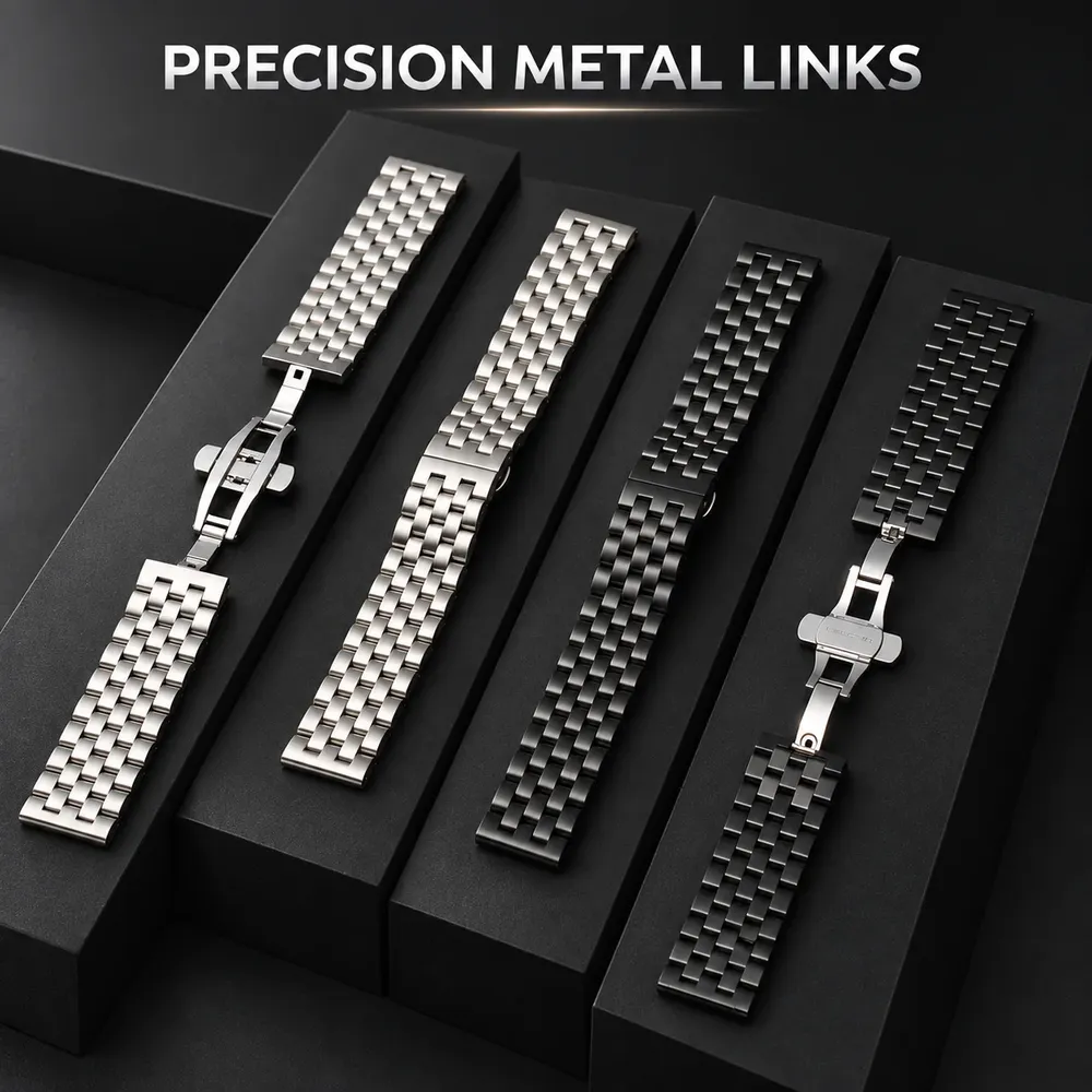 Bracelet inox 18 à 26 mm de remplacement universel