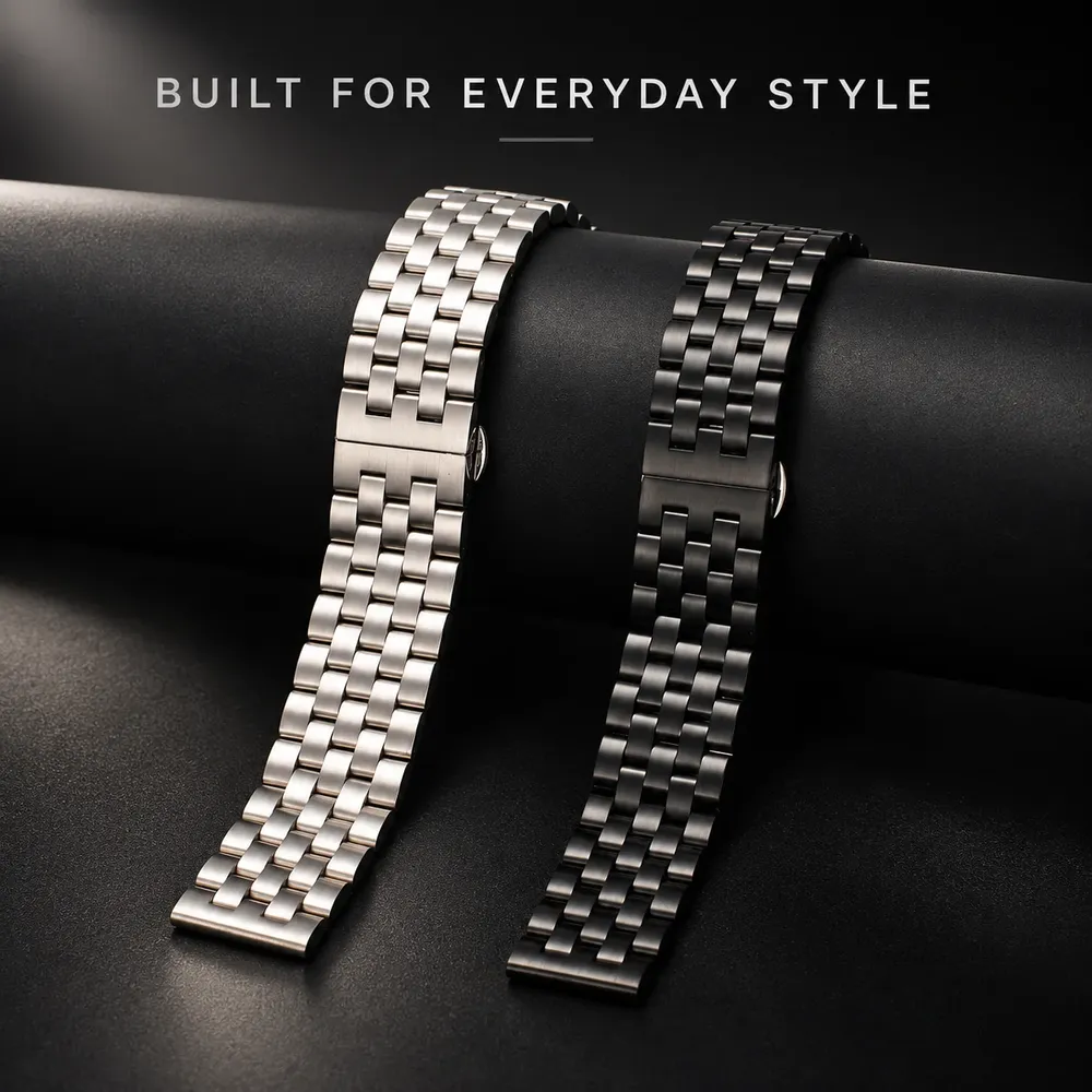 Bracelet inox 18 à 26 mm de remplacement universel