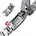 Bracelet inox 20 à 21 mm fermoir GlideLock Rolex – 5