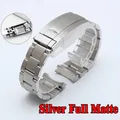 Bracelet inox 20 à 21 mm fermoir GlideLock Rolex – Couleur du bracelet Frosted silver