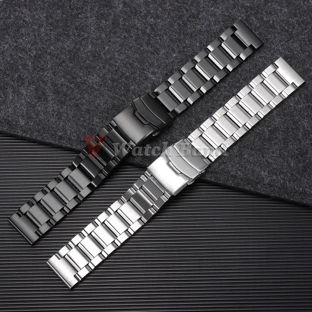 Bracelet inox massif 18 à 25 mm luxe universel