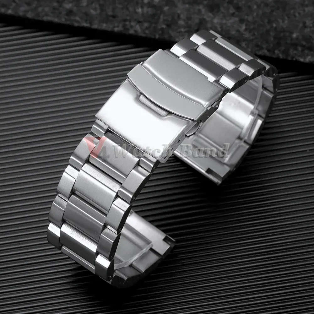 Bracelet inox massif 18 à 25 mm luxe universel