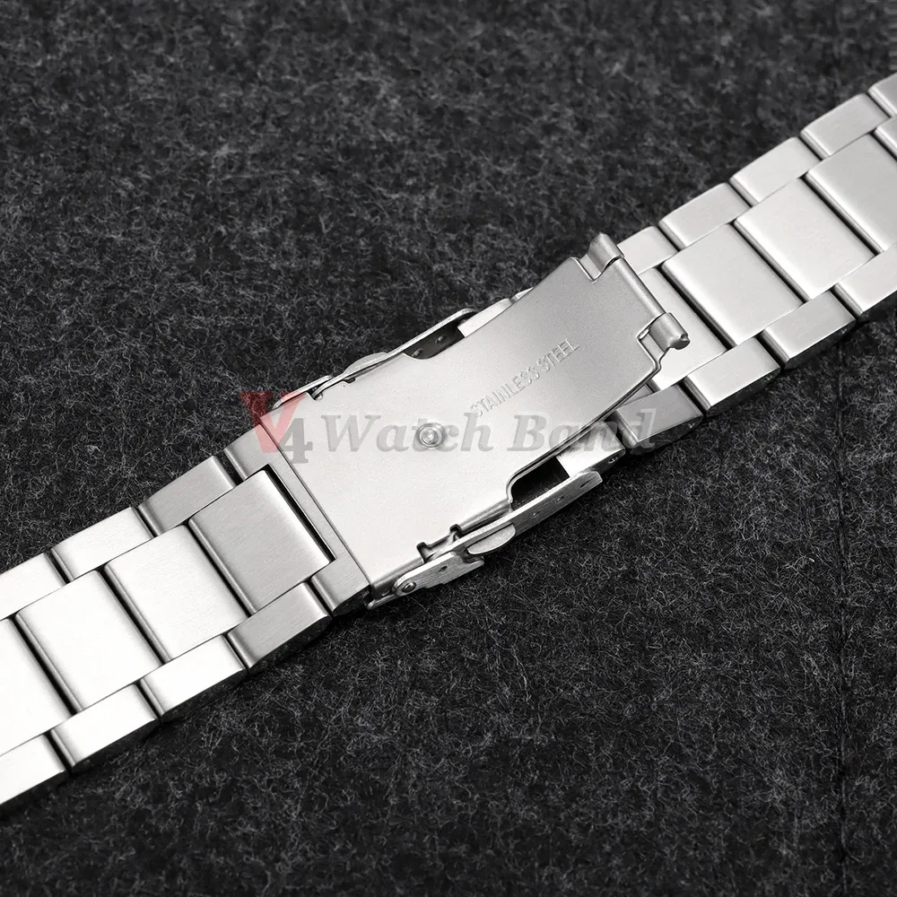 Bracelet inox massif 18 à 25 mm luxe universel