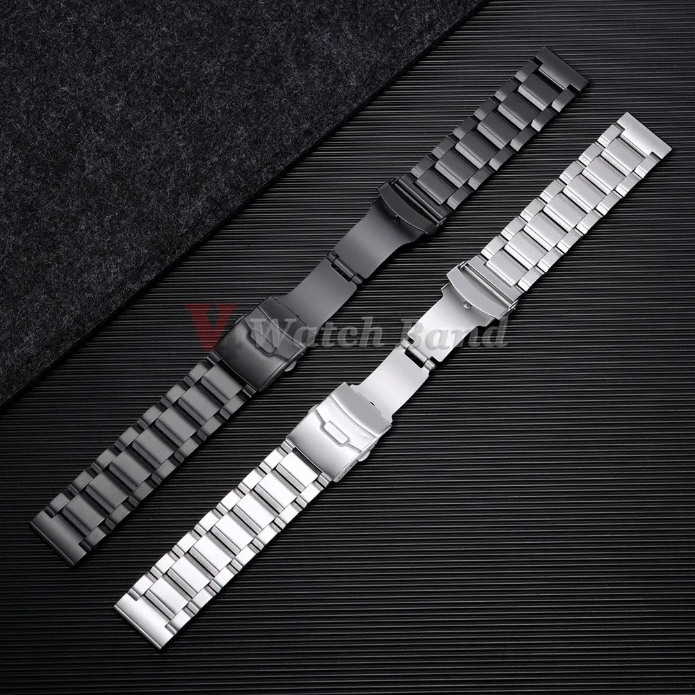 Bracelet inox massif 18 à 25 mm luxe universel