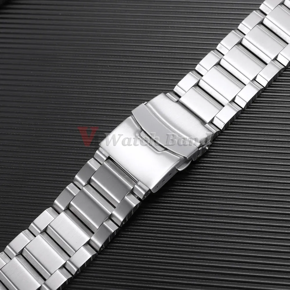 Bracelet inox massif 18 à 25 mm luxe universel