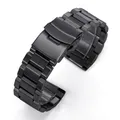 Bracelet inox massif 18 à 25 mm luxe universel – Couleur du bracelet noir