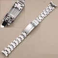 Bracelet inox massif 20 à 21 mm fermoir Glide Lock – Band Color brushed silver