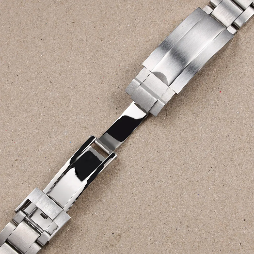 Bracelet inox massif 20 à 21 mm fermoir Glide Lock
