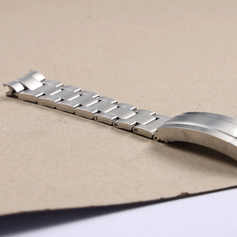 Bracelet inox massif 20 à 21 mm fermoir Glide Lock