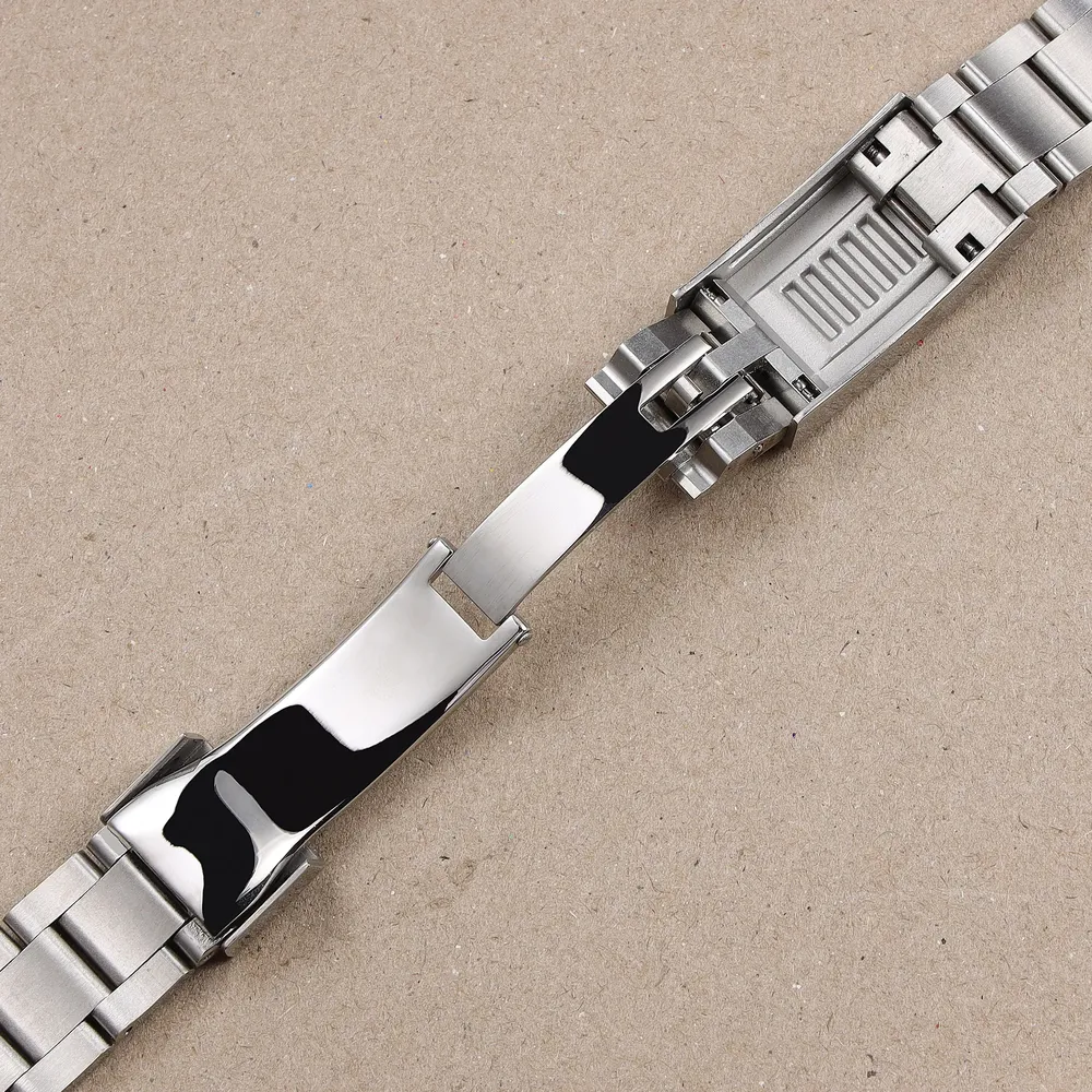 Bracelet inox massif 20 à 21 mm fermoir Glide Lock