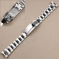 Bracelet inox massif 20 à 21 mm fermoir Glide Lock – Band Color polished silver
