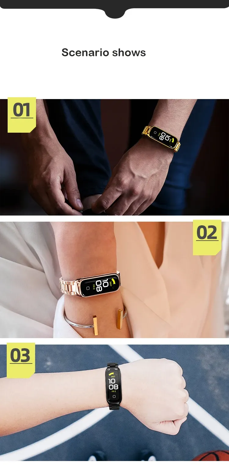 Bracelet magnétique métal pour Samsung Galaxy Fit 2