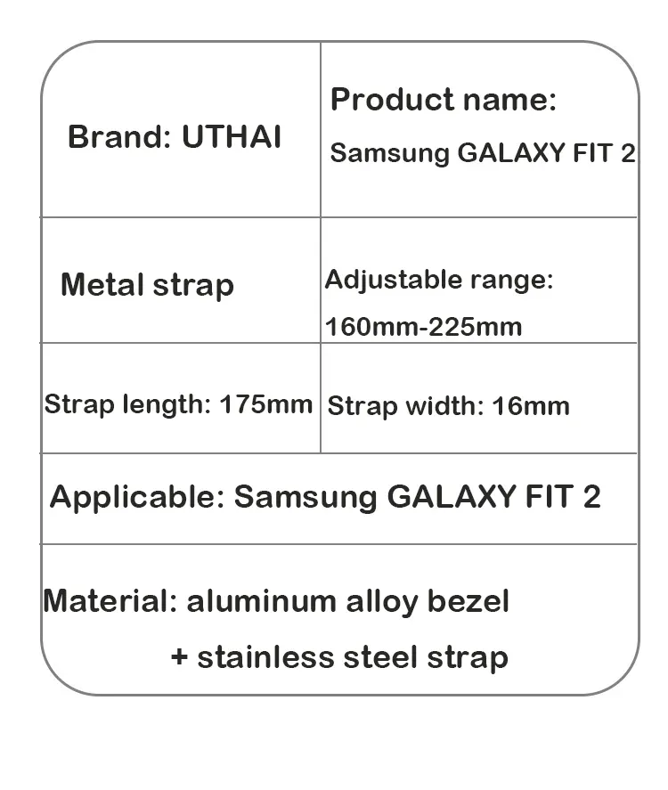 Bracelet magnétique métal pour Samsung Galaxy Fit 2