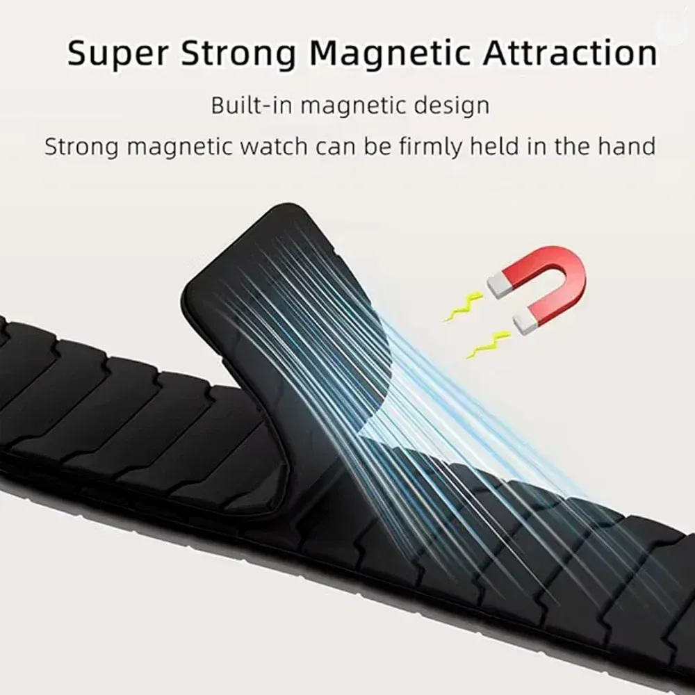Bracelet magnétique silicone 20 et 22 mm Garmin Amazfit