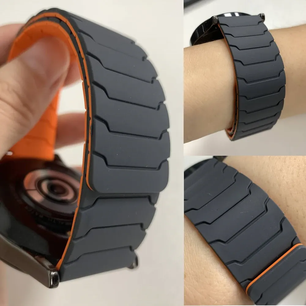 Bracelet magnétique silicone 20 et 22 mm Garmin Amazfit