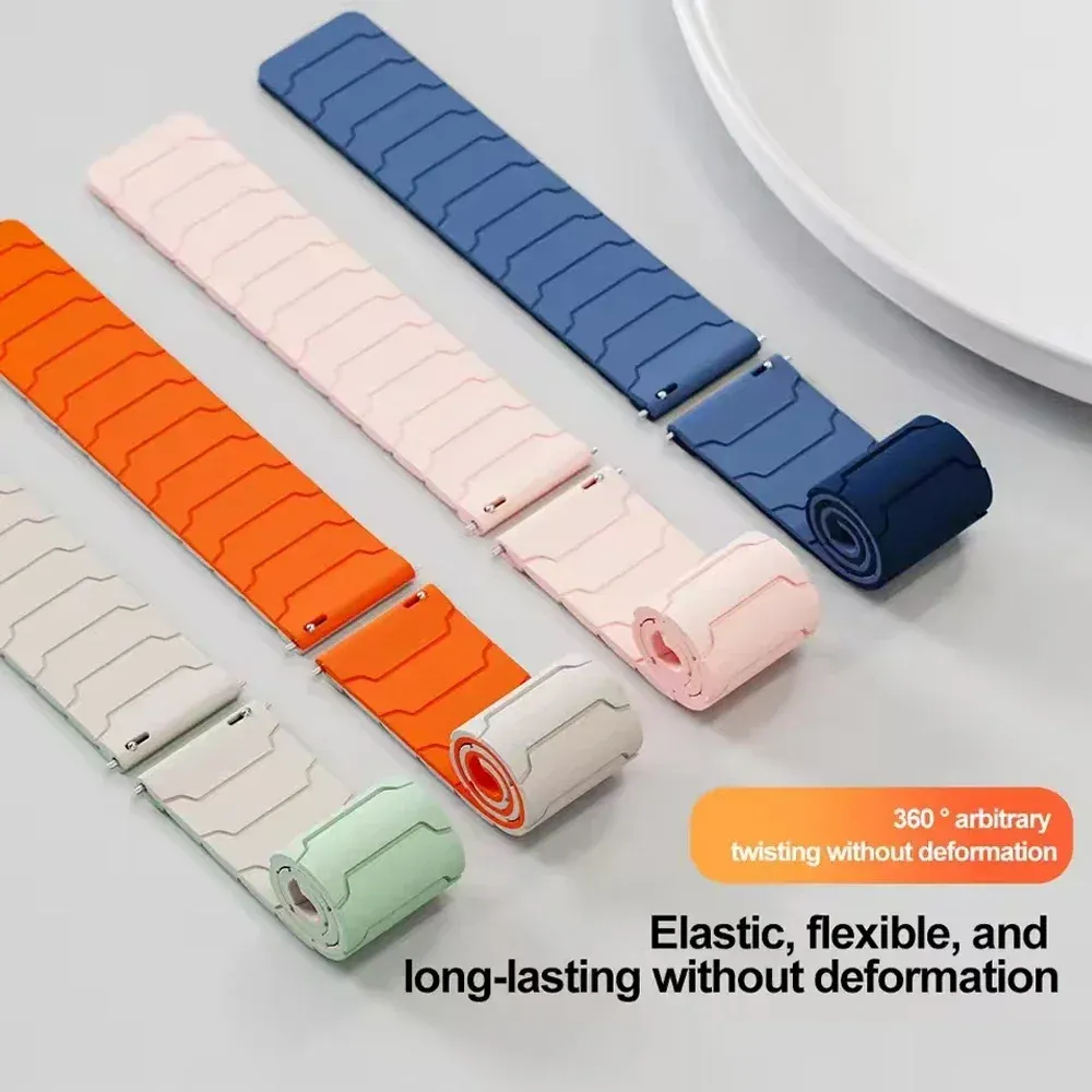 Bracelet magnétique silicone 20 et 22 mm Garmin Amazfit