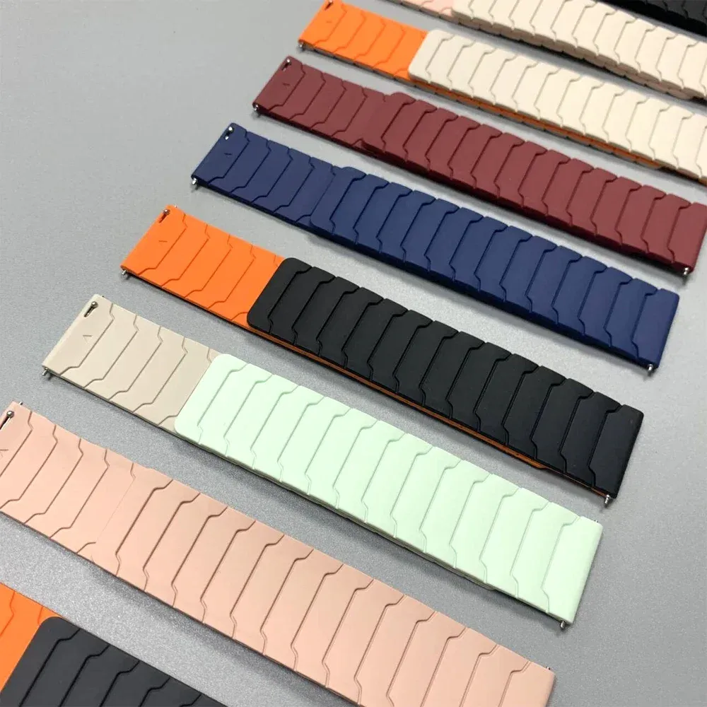 Bracelet magnétique silicone 20 et 22 mm Garmin Amazfit