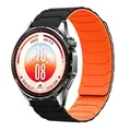 Bracelet magnétique silicone 20 et 22 mm Huawei Watch GT – Couleur du bracelet Black orange