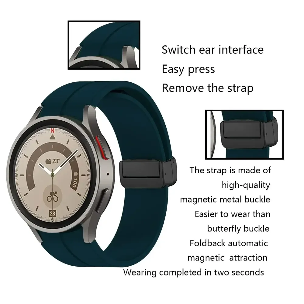Bracelet magnétique silicone 20 mm Samsung Galaxy Watch