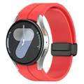 Bracelet magnétique silicone 20 mm Samsung Galaxy Watch – Couleur du bracelet Rouge