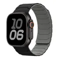 Bracelet magnétique silicone pour Apple Watch 38 à 49 mm – Couleur du bracelet black-gray