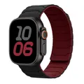 Bracelet magnétique silicone pour Apple Watch 38 à 49 mm – Couleur du bracelet black-wine red