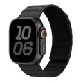 Bracelet magnétique silicone pour Apple Watch 38 à 49 mm – Couleur du bracelet Coal black-back
