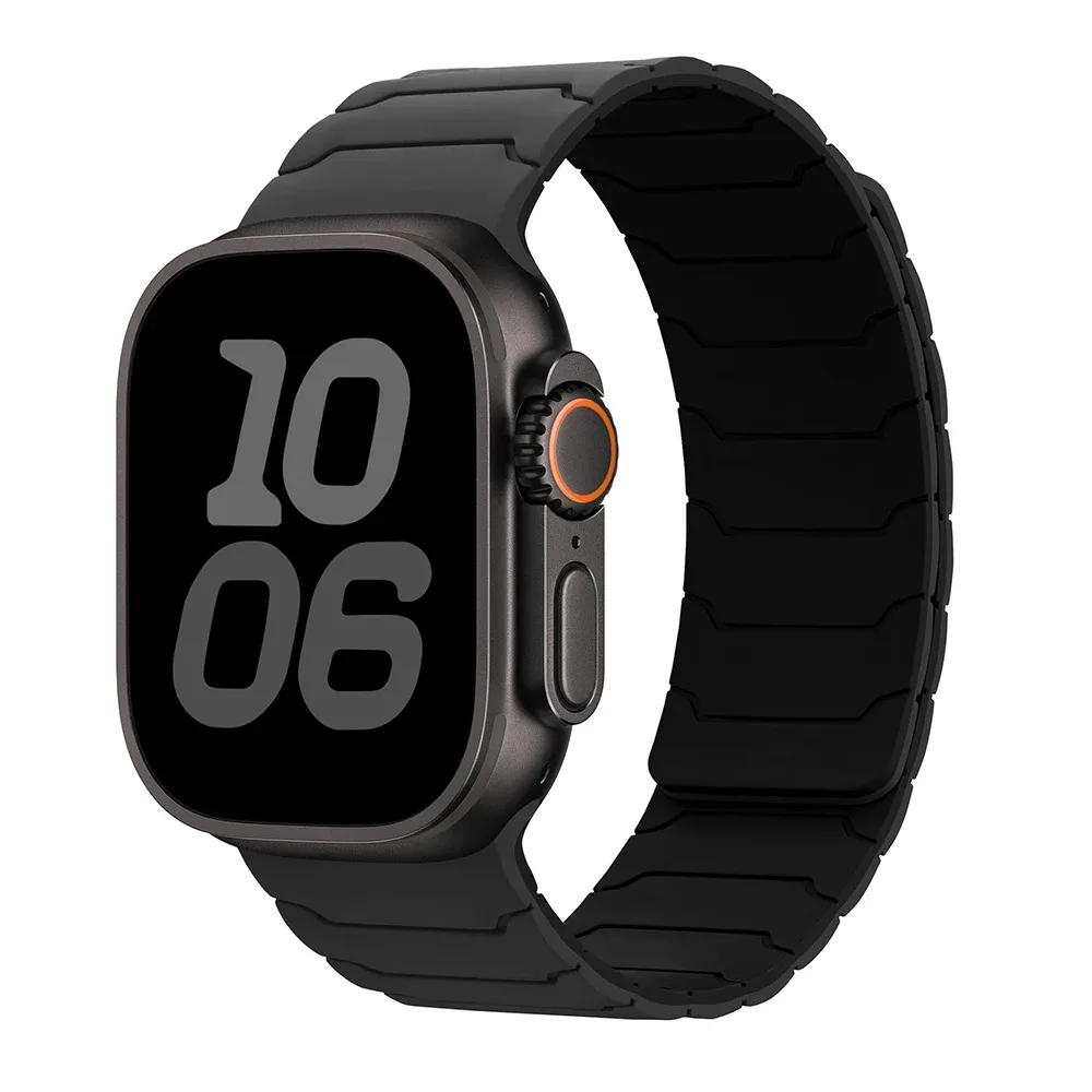 Bracelet magnétique silicone pour Apple Watch 38 à 49 mm